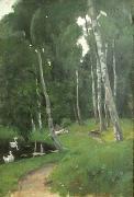 Paul Raud In a park Germany oil painting artist